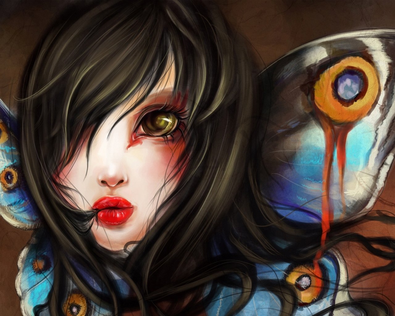  动漫 卡通 插画 手绘 饭饭 funfan 爱上你 蝴蝶