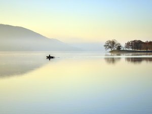 安卓风景 自然风光 大自然 一曲渔歌 船 意境手机壁纸