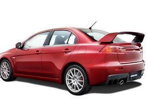 汽车 SUV 红色 三菱 lancer evo