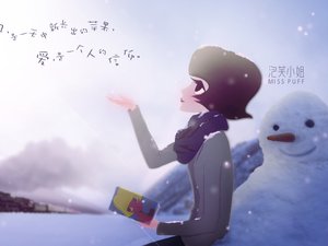安卓动漫 泡芙小姐 MISS PUFF 雪手机壁纸