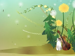 安卓动漫 卡通 插画 手绘 韩国卡通 卡通猫手机壁纸