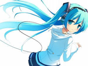 动漫 动漫少女 可爱 插画 初音