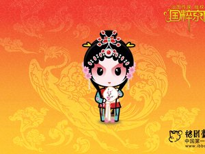 安卓炫酷 手绘 中国风 招财童子 京剧手机壁纸
