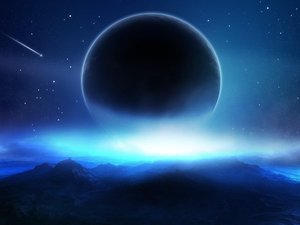 炫酷 星空 宇宙 月亮