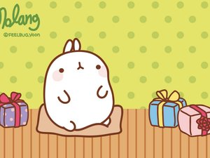 动漫 molang 可爱 手绘