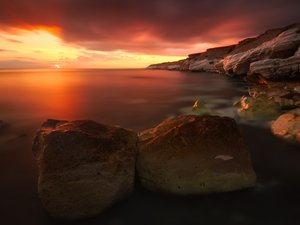 风景 大海 礁石