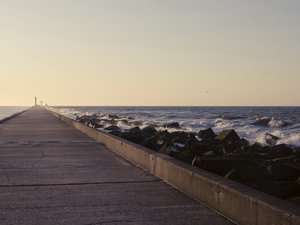 安卓风景 大海 海岸 栈桥手机壁纸
