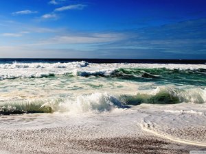 风景 沙滩 浪花