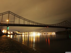 安卓风景 城市 夜景 建筑 桥梁手机壁纸