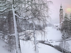 安卓风景 风光 郊外 奥地利 冰天雪地手机壁纸