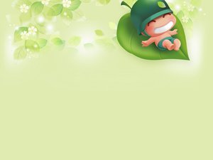安卓爱情美图 浪漫手绘 炮炮兵 爱心叶子手机壁纸