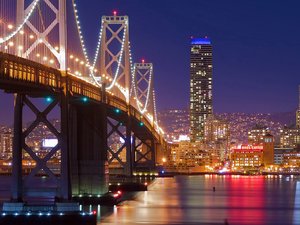 安卓风景 跨海大桥 城市夜景 mlgb手机壁纸