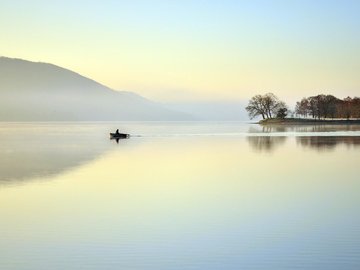 风景 自然风光 大自然 一曲渔歌 船 意境