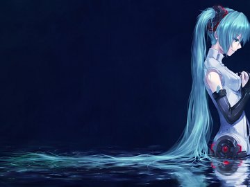 动漫 动漫少女 可爱 插画 初音