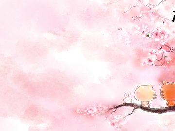 动漫 CC猫 原创 CC猫三月桃花 CC猫3月桃花