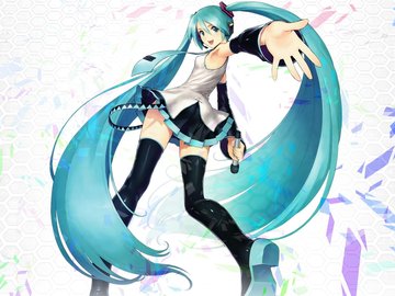 动漫 初音 经典动漫 插画 动漫少女