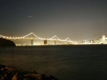 风景 城市 夜景 建筑 桥梁