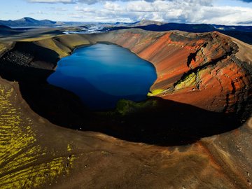 火山 湖面 风景 风光 美景 旅游 自然