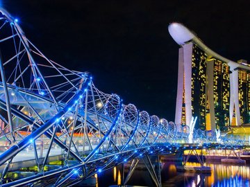 风景 城市夜景 新加坡