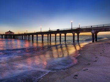 风景 自然 大海 海滩 落日