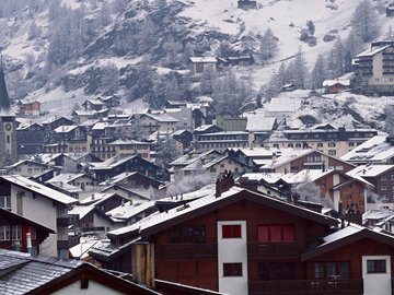 开阔 风景 阳光 大气 旅游 风光 冰天雪地 房子