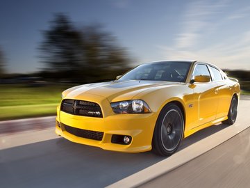 Dodge 道奇 Charger 汽车 宽屏 跑车 黄色