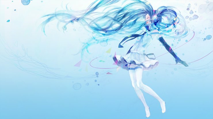 动漫 动漫少女 可爱 插画 初音