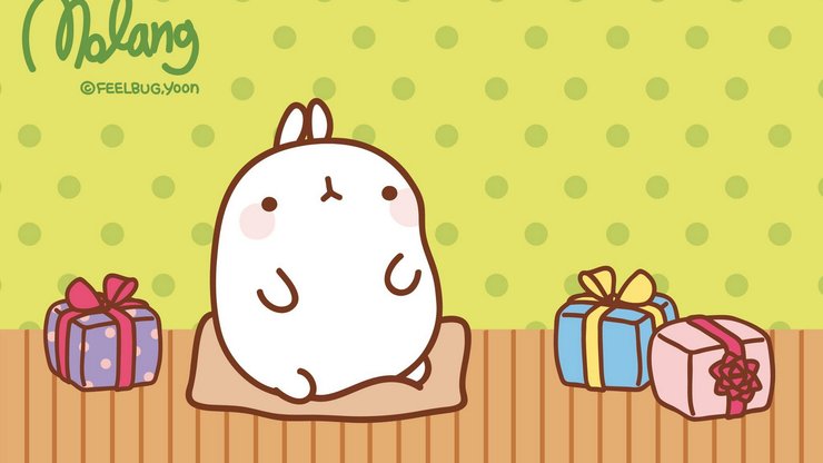 动漫 molang 可爱 手绘