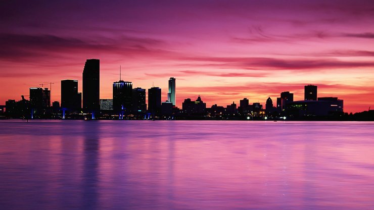 风景 城市 美国 迈阿密 夜景