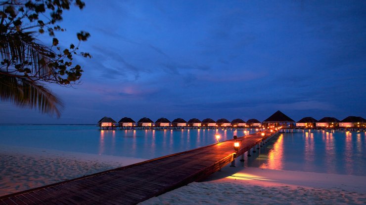 风景 旅游 马尔代夫 度假 沙滩 栈桥 夜景