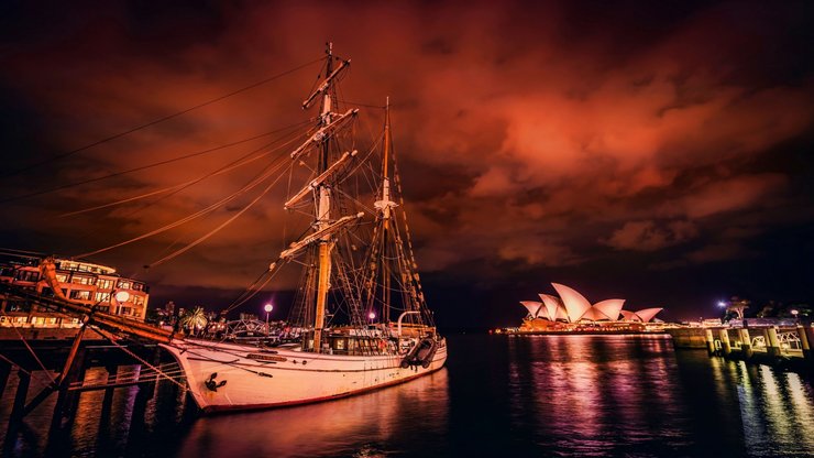 风景 城市 澳大利亚 悉尼 帆船