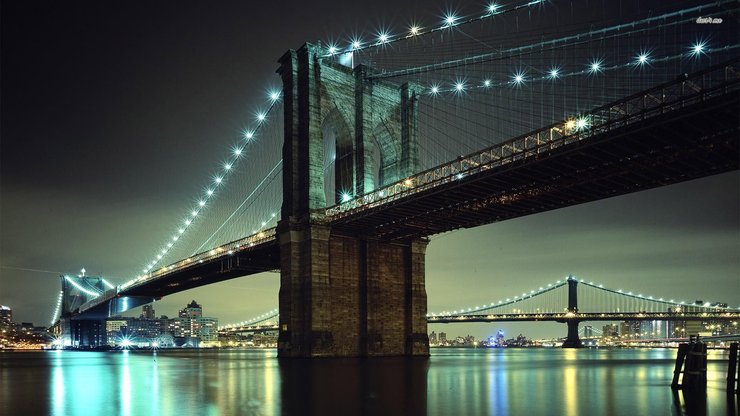 风景 城市夜景 桥