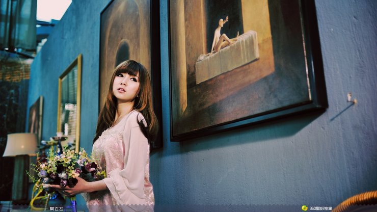 安卓手机美女 360宝贝 常飞飞 清纯 可爱高清壁纸