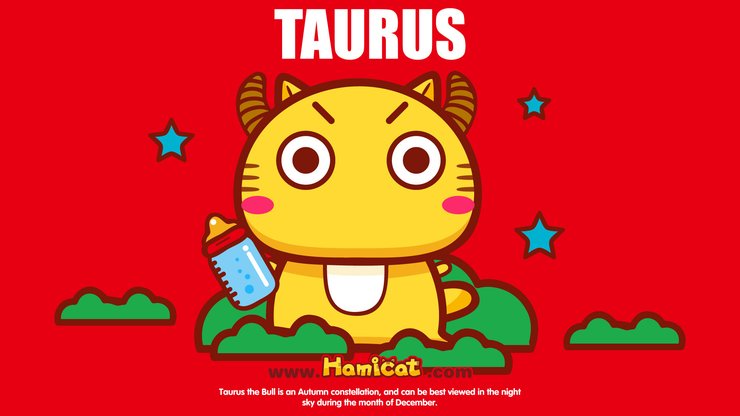 安卓手机动漫 Hamicat 哈咪猫 插画 星座 金牛座高清壁纸