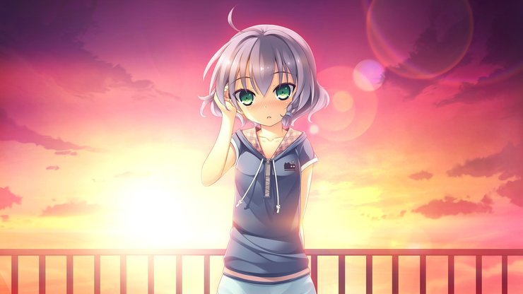 安卓手机动漫 耳机 少女 插画高清壁纸