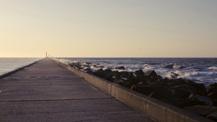 安卓手机风景 大海 海岸 栈桥高清壁纸