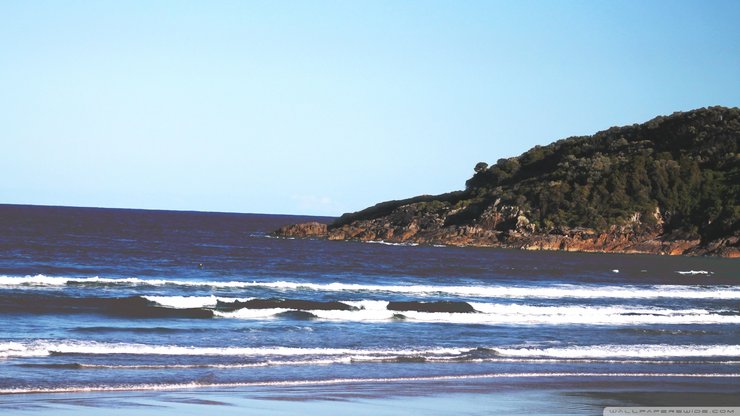 安卓手机风景 海岸 沙滩 浪花高清壁纸