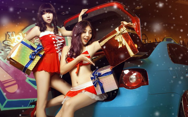 安卓手机香车美女 车模 美女 可爱 诱惑 迷人 电眼 动感车模 模特 性感高清壁纸