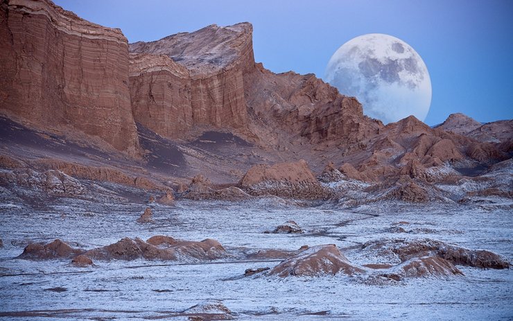 安卓手机风景 夜晚 月亮高清壁纸