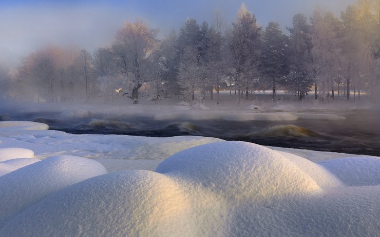 安卓手机风景 旅游 瑞典 雪景高清壁纸