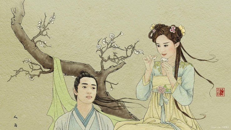 安卓手机手绘 古风 花千骨 唯美高清壁纸