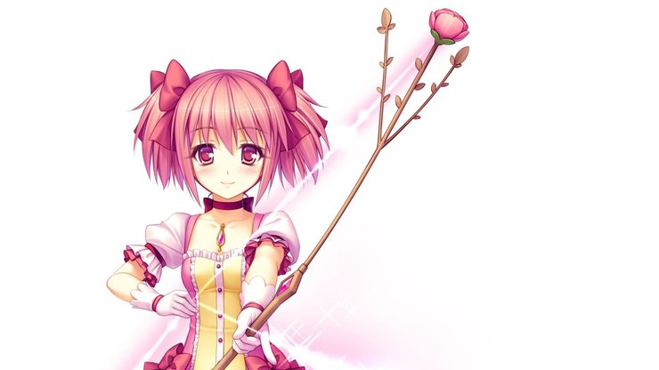 安卓手机动漫 CG 漫画 魔法少女 小圆 美女 可爱 清纯 粉 草泥马高清壁纸