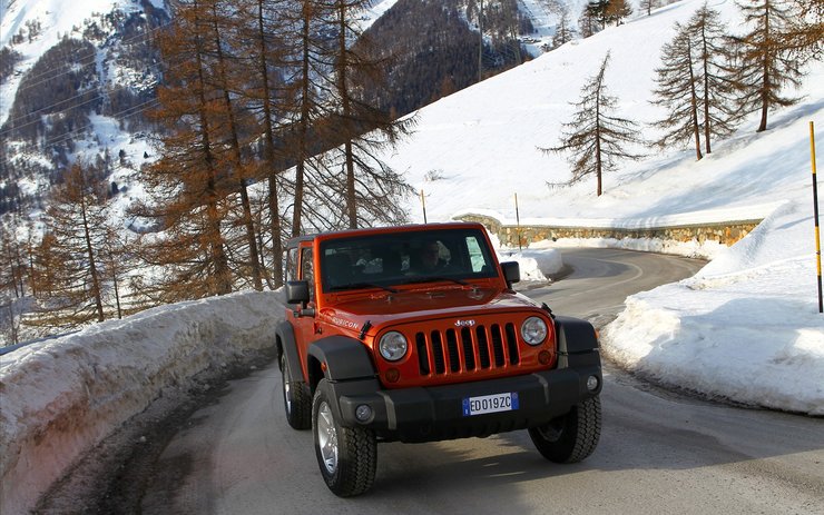 安卓手机汽车 越野 橘黄色 JEEP 吉普 牧马人高清壁纸