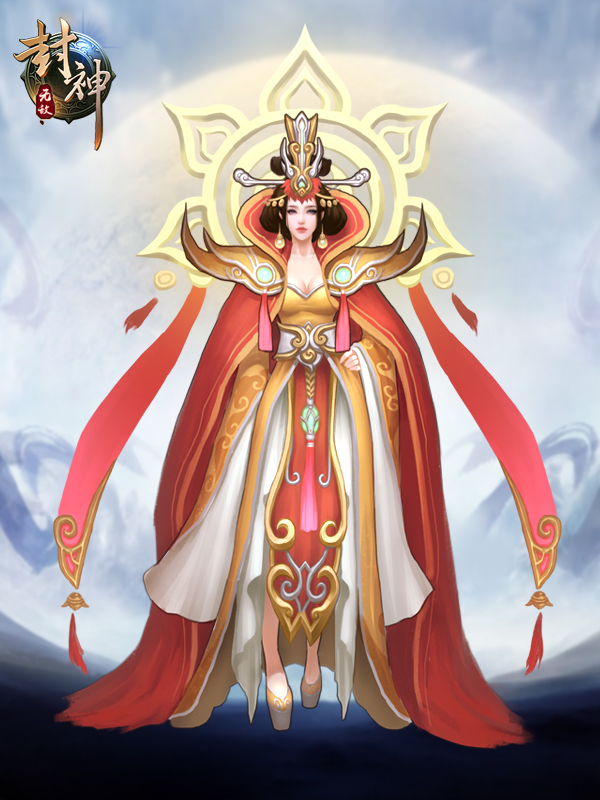 西王母: 尊称王母娘娘,西王母是所有女仙及天地间一切阴气的首领,原是