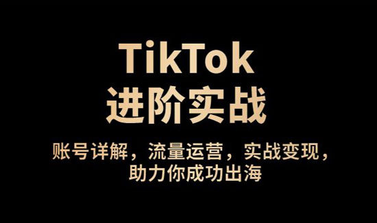 TikTok进阶实战课：TikTok运营流量变现详解